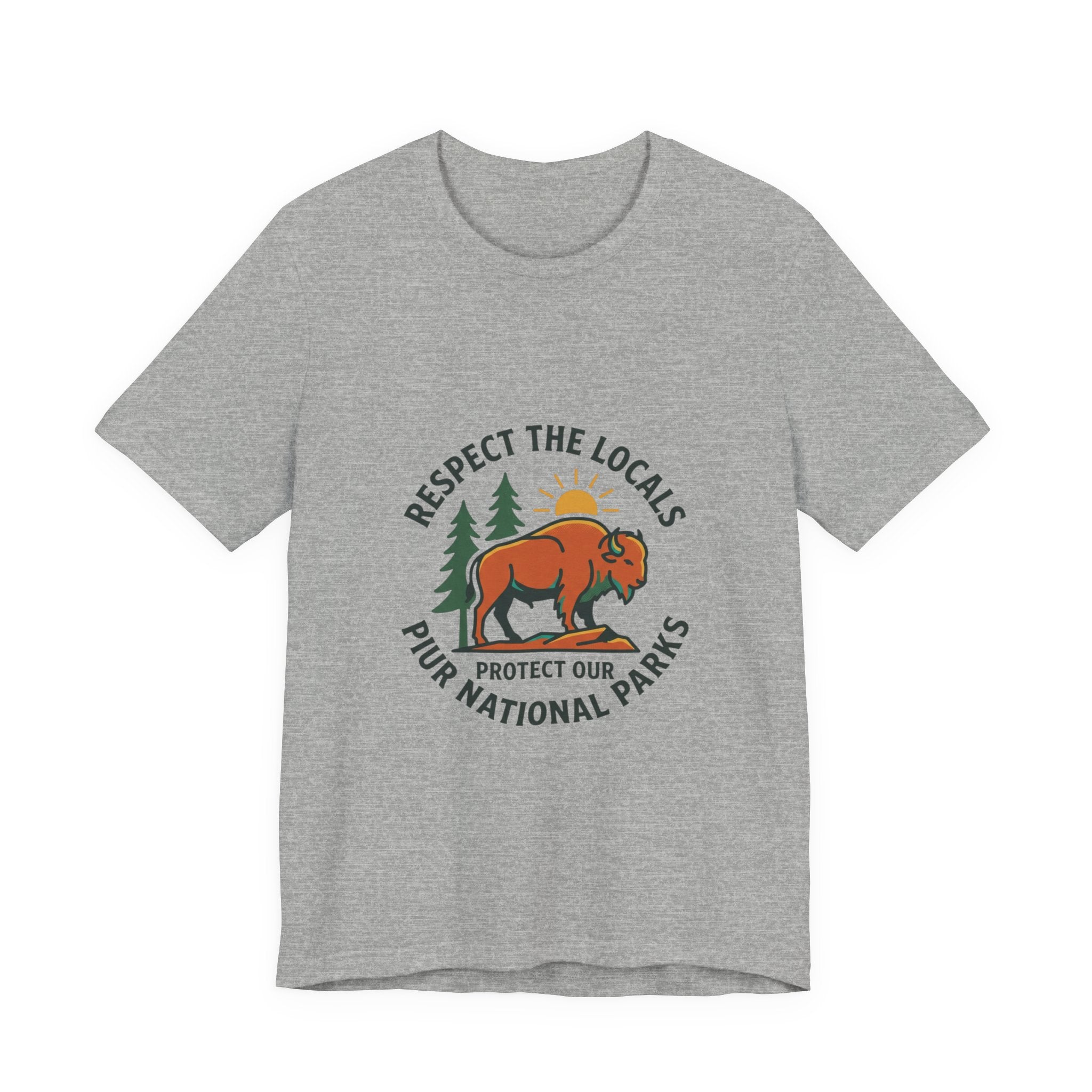 Respect the Locals Buffalo Tee | Protect Our National Parks, hiking, vintage souvenir