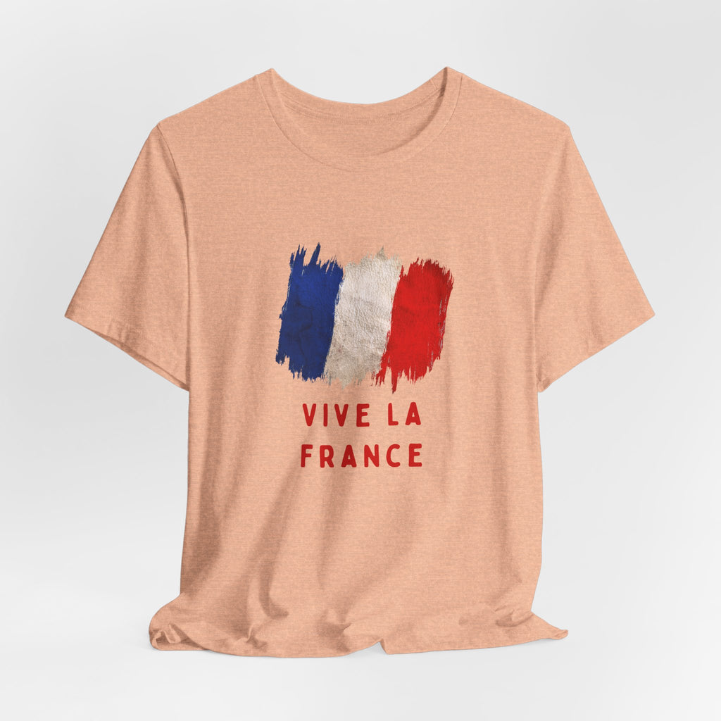 Vive La France T‑Shirt — French Flag Brushstroke Tee