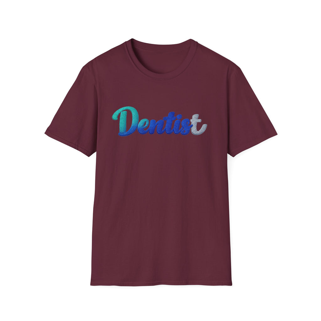 T-shirt dentiste — T-shirt script dentaire en dégradé pour hygiénistes et dentistes