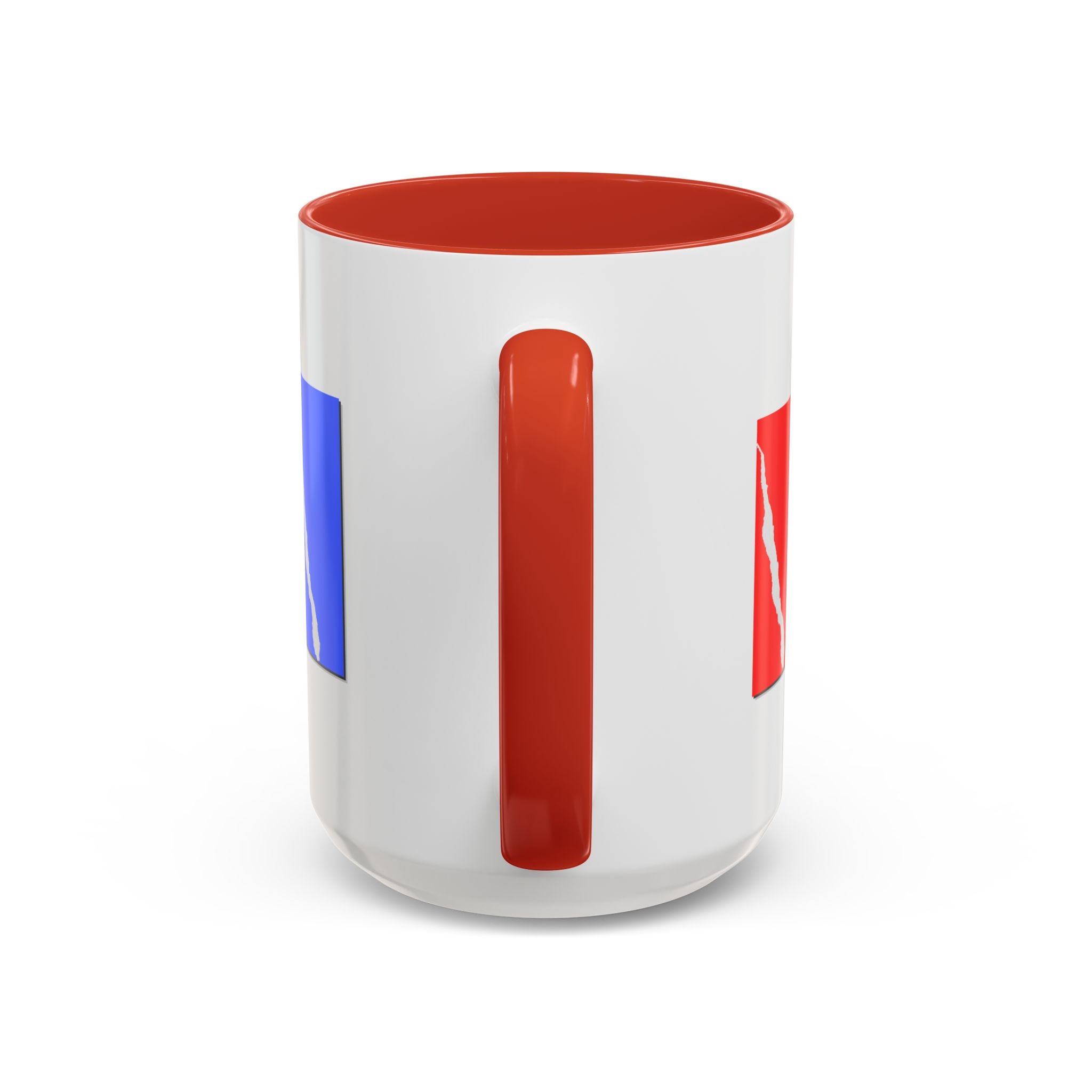 Accent Coffee Mug — Red, White & Blue Abstract Stripe Design (11/15oz)