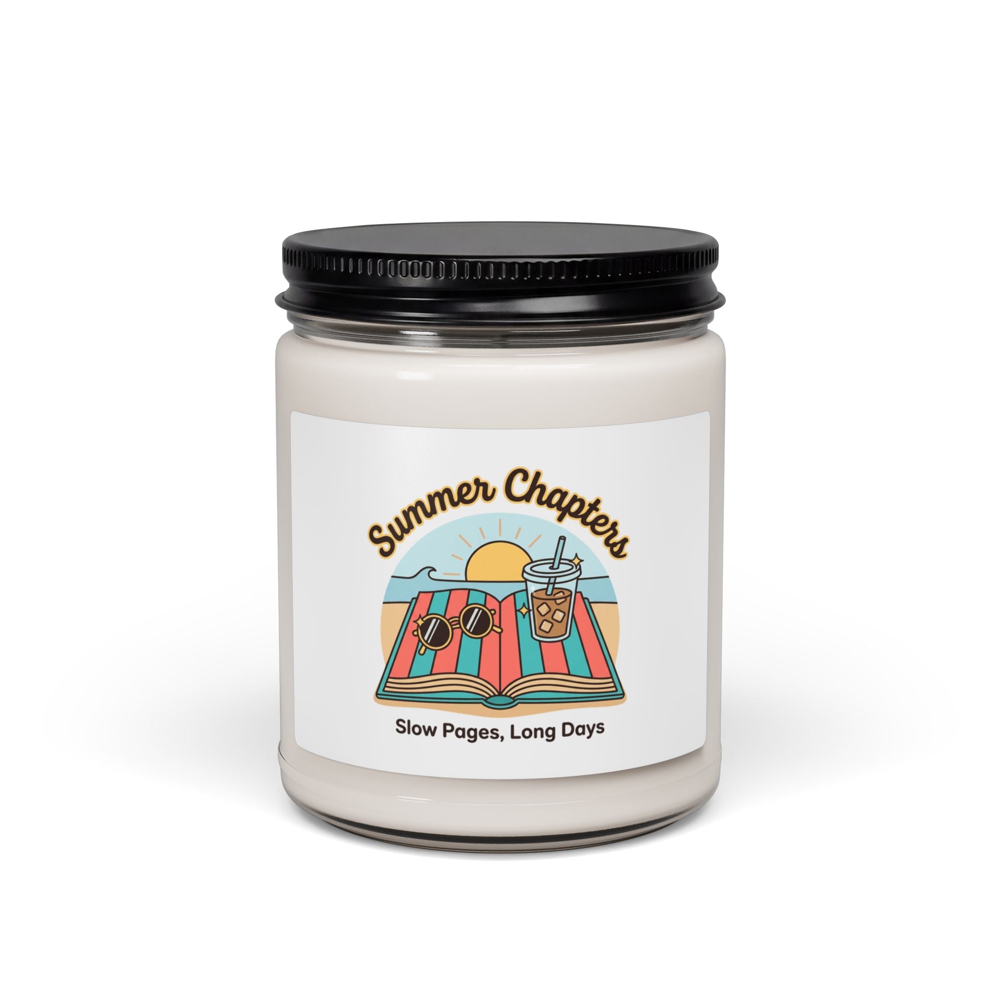 Summer Chapters Soy Candle, summer aesthetic | coastal vibes, retro pastel
