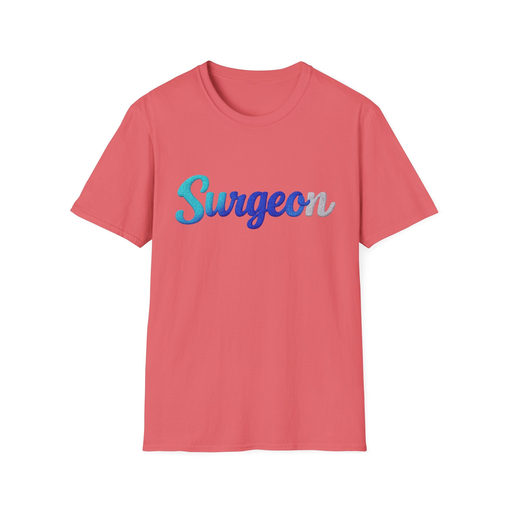 Surgeon Script T-Shirt — Blue Gradient Medical Pride Tee