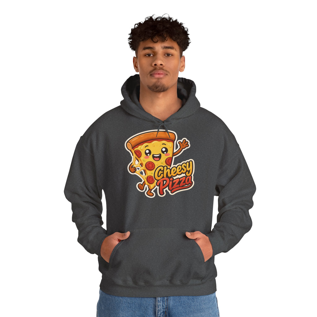 Cheesy Pizza Graphic Pullover Hoodie – Unisex