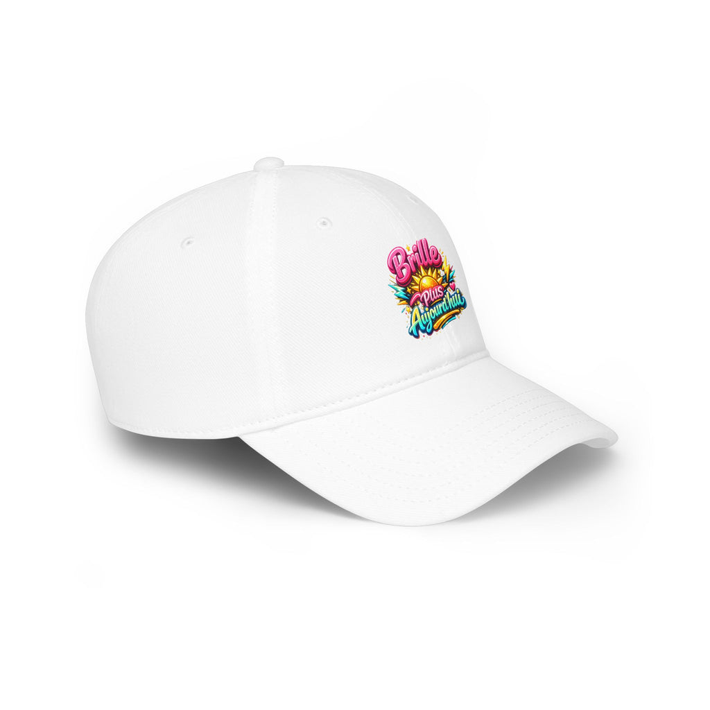 Low Profile Baseball Cap — "Brille Plus Ajourd'hui" Colorful Retro Logo Hat