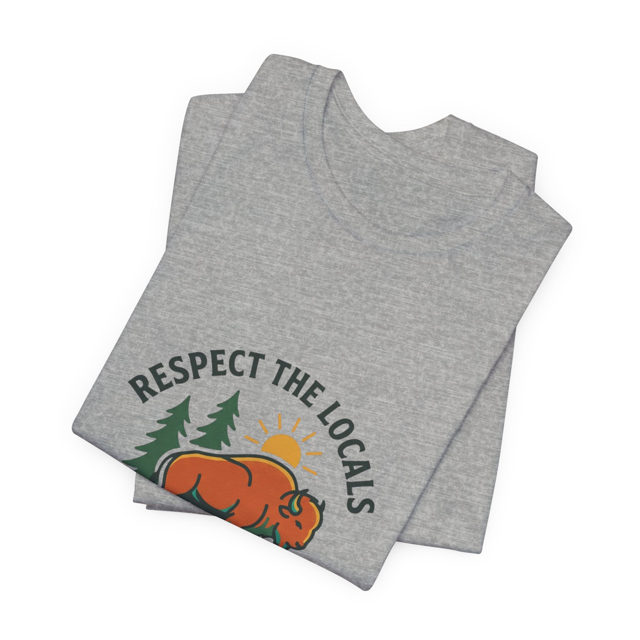 Respect the Locals Buffalo Tee | Protect Our National Parks, hiking, vintage souvenir