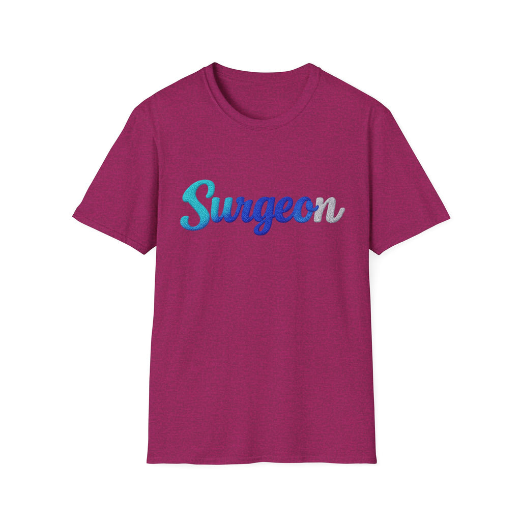 Surgeon Script T-Shirt — Blue Gradient Medical Pride Tee