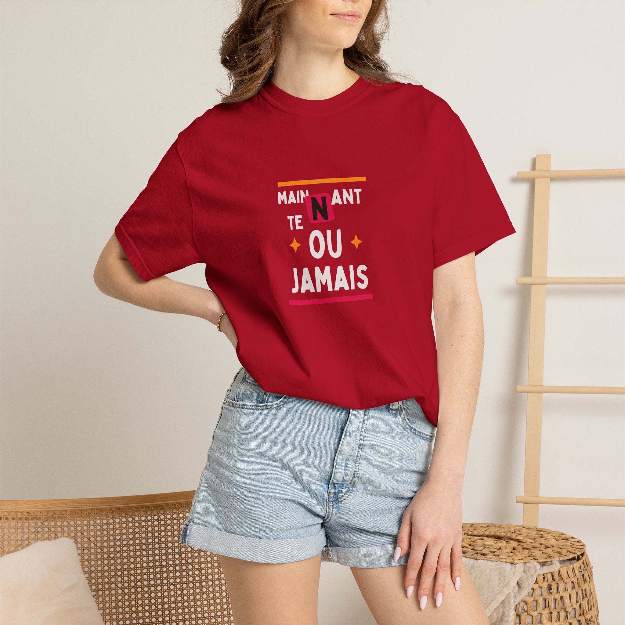 French Phrase Graphic T-Shirt — "Maintenant' Ou Jamais"