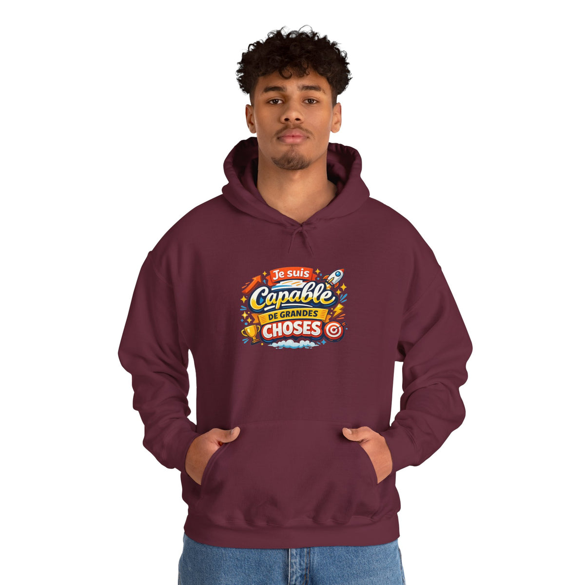 Je Suis Capable de Grandes Choses – French Quote Hoodie
