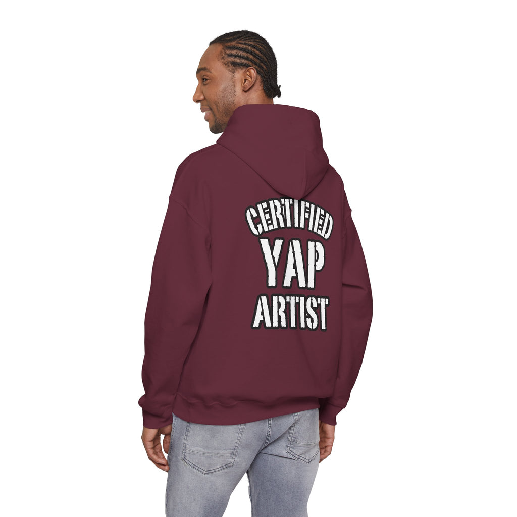 Certified Yap Artist Hoodie — Funny Graphic Hooded Sweatshirt