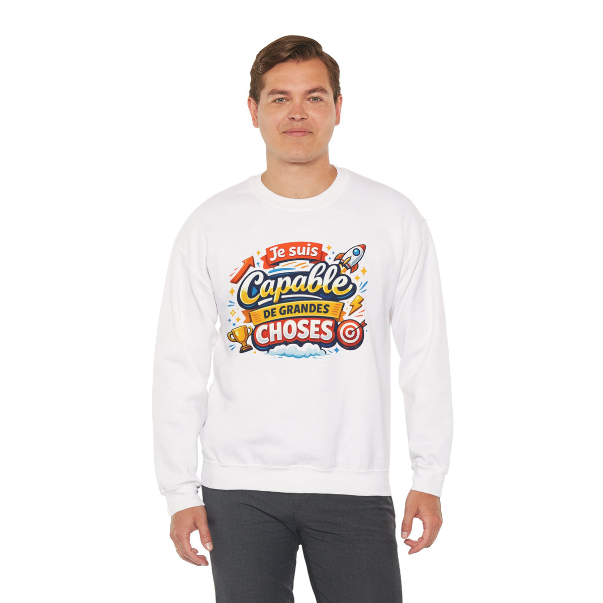 Je suis Capable de Grandes Choses Inspirational French Sweatshirt