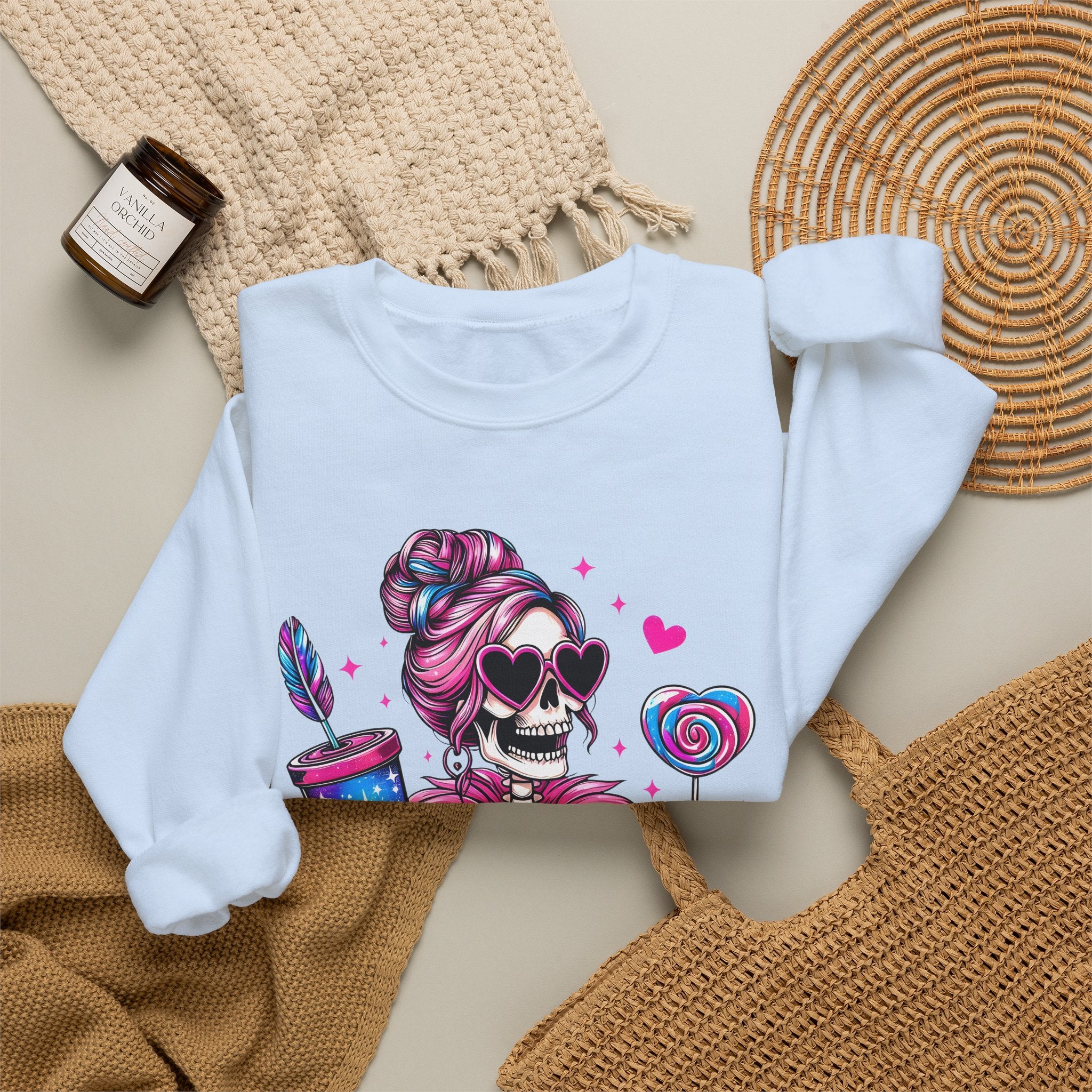 Broke and Bougie Skeleton Crewneck Sweatshirt
