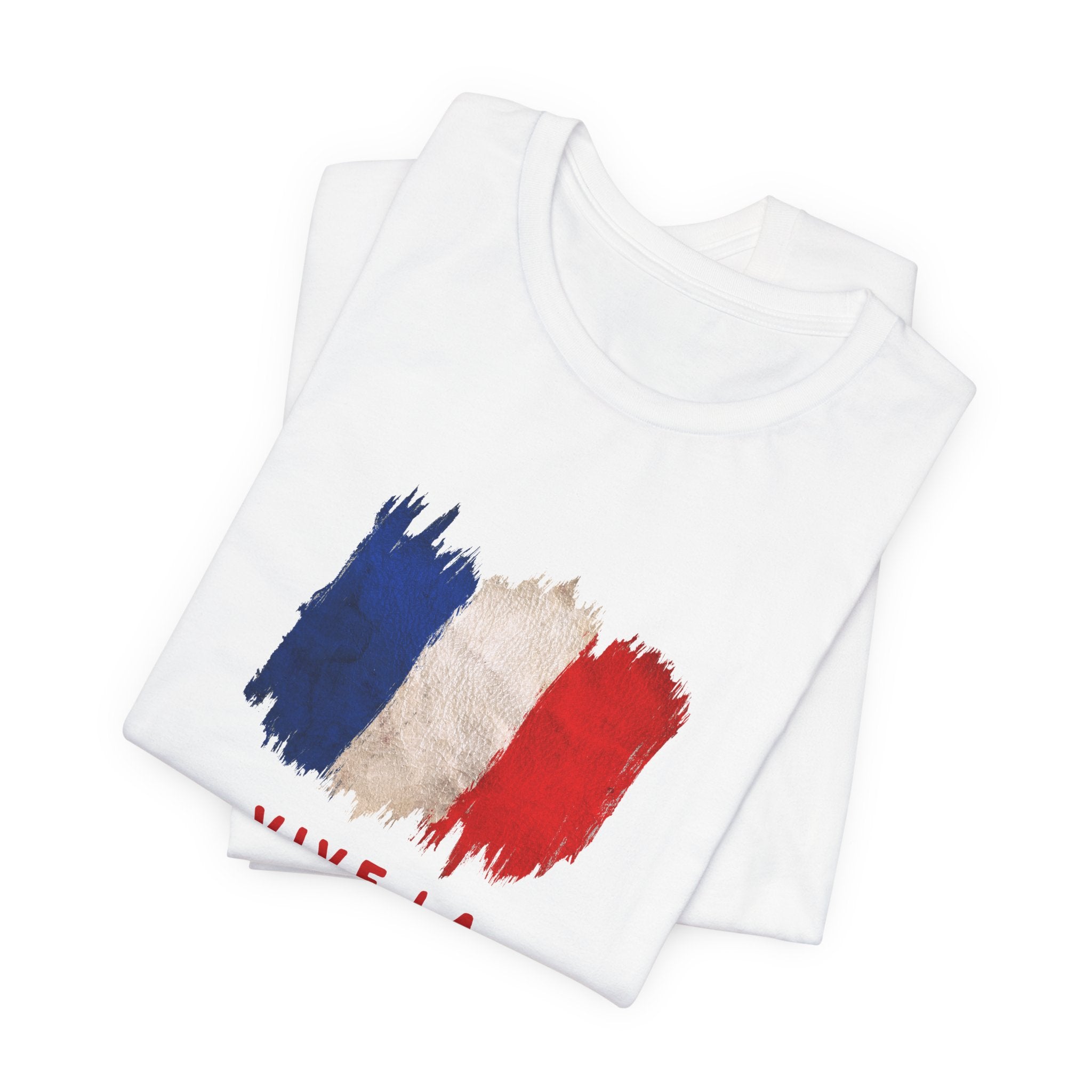 Vive La France T‑Shirt — French Flag Brushstroke Tee