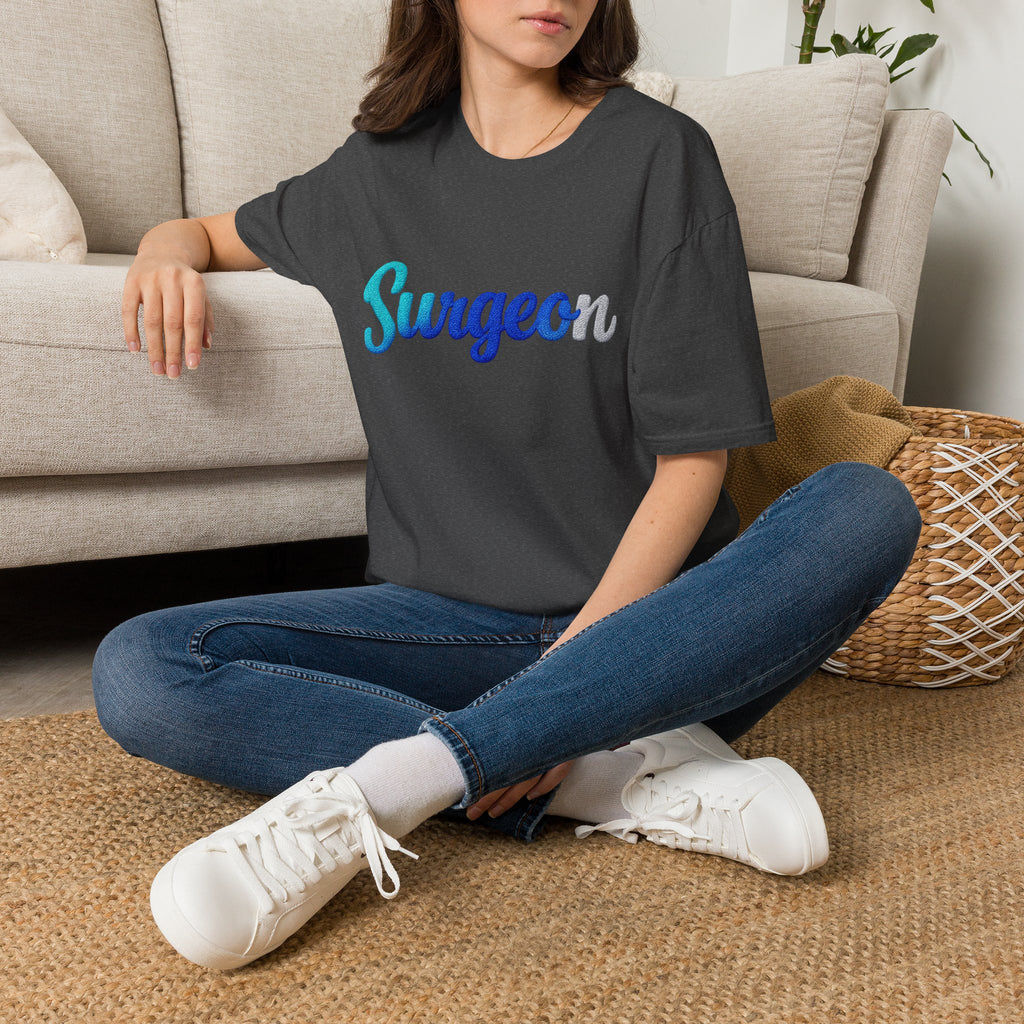 Surgeon Script T-Shirt — Blue Gradient Medical Pride Tee