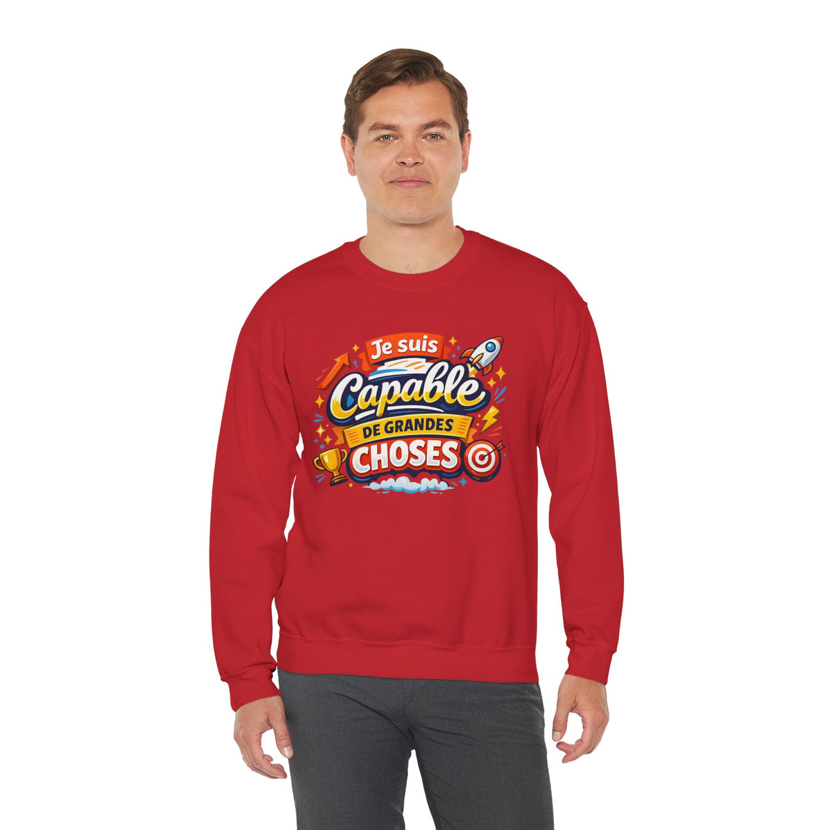 Je suis Capable de Grandes Choses Inspirational French Sweatshirt