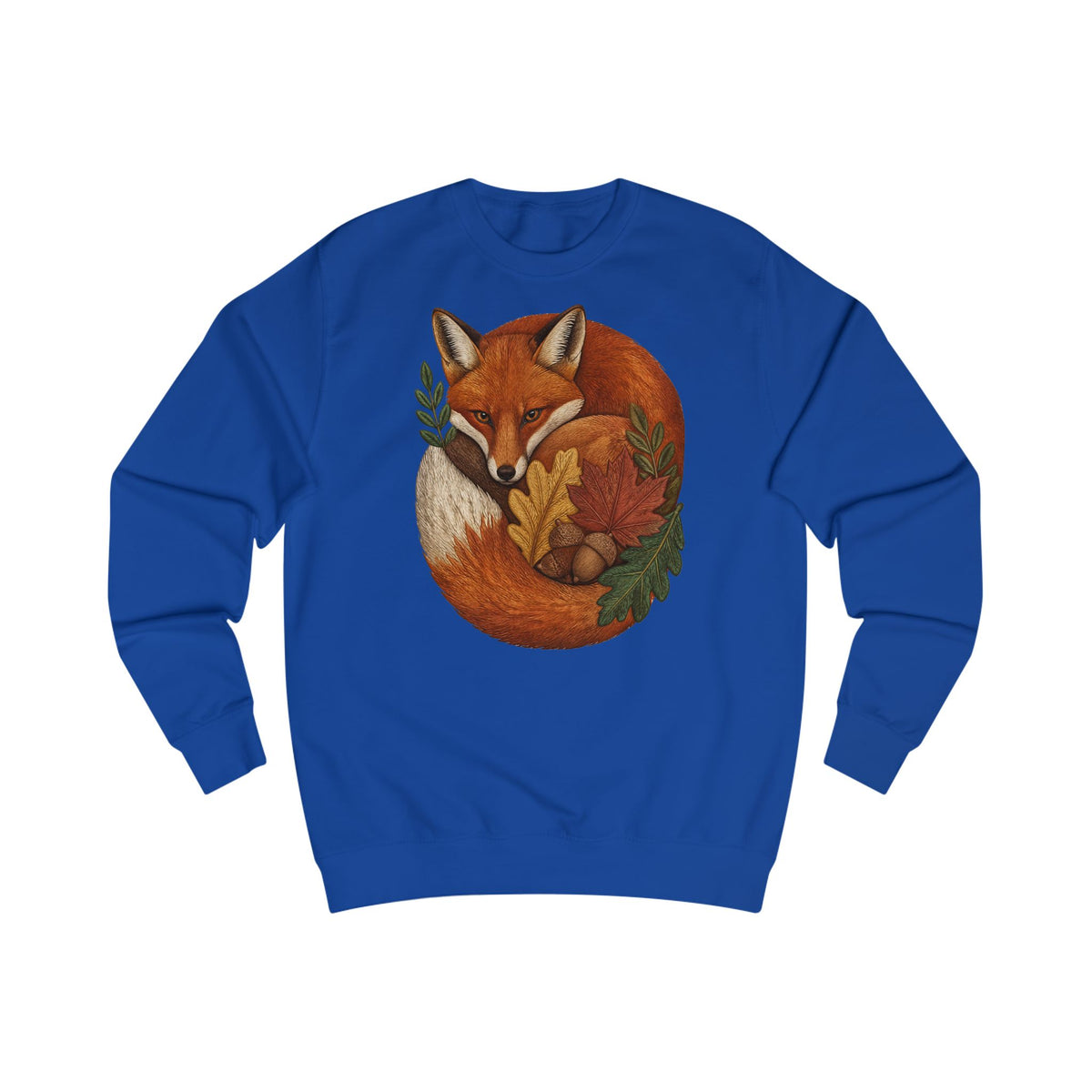 Fox Circle Sweatshirt — Cozy Autumn Fox Illustration Crewneck
