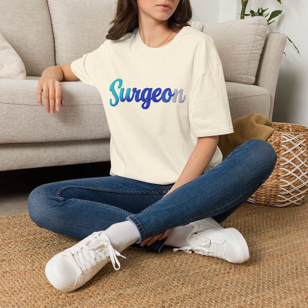 Surgeon Script T-Shirt — Blue Gradient Medical Pride Tee