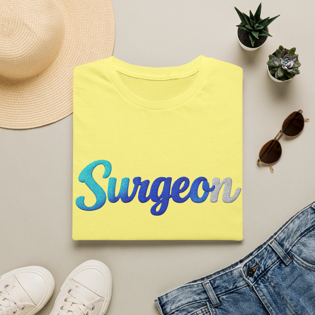 Surgeon Script T-Shirt — Blue Gradient Medical Pride Tee