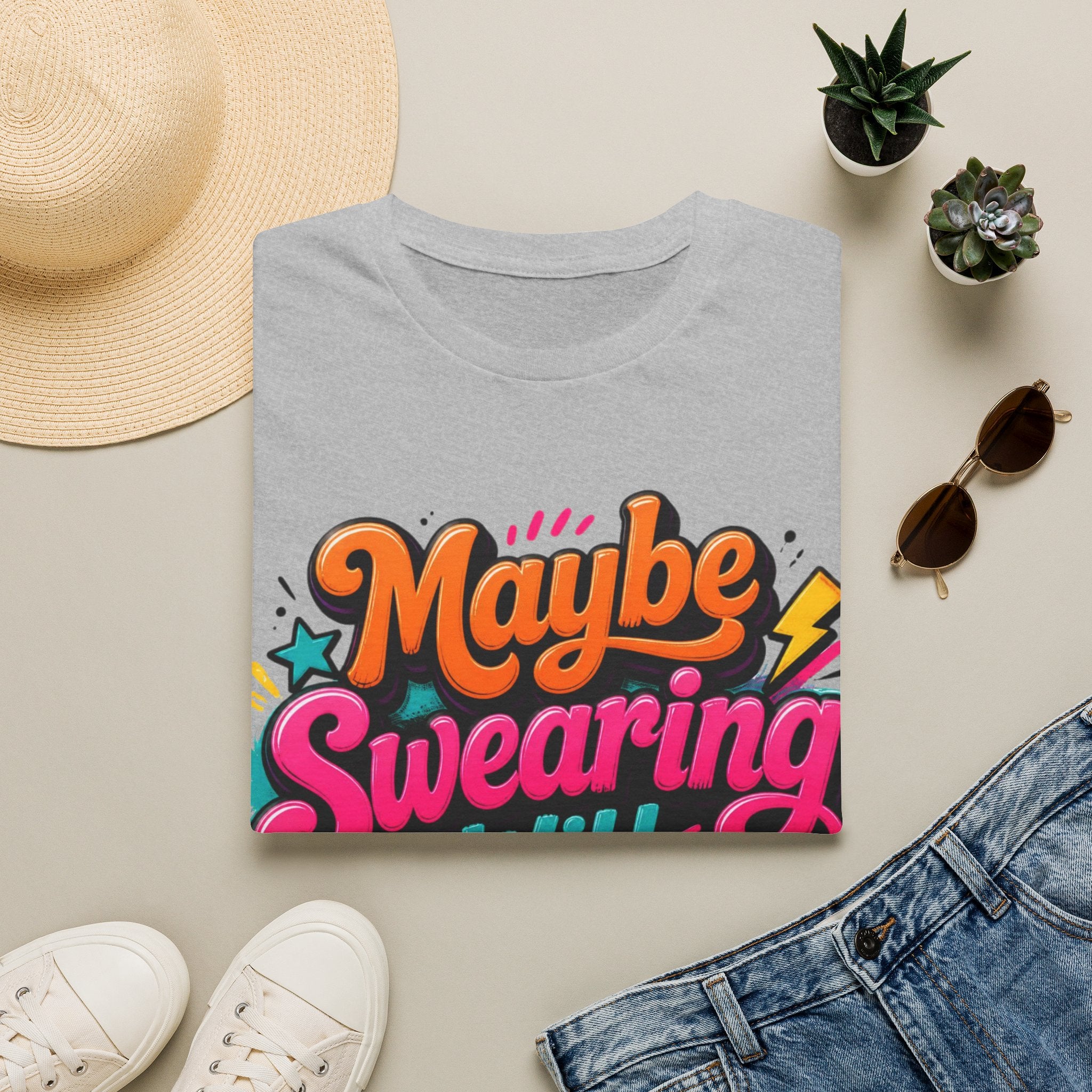 Maybe Swearing Will Help T-Shirt — Funny Retro Graphic Tee