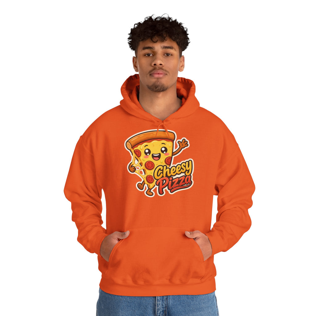 Cheesy Pizza Graphic Pullover Hoodie – Unisex