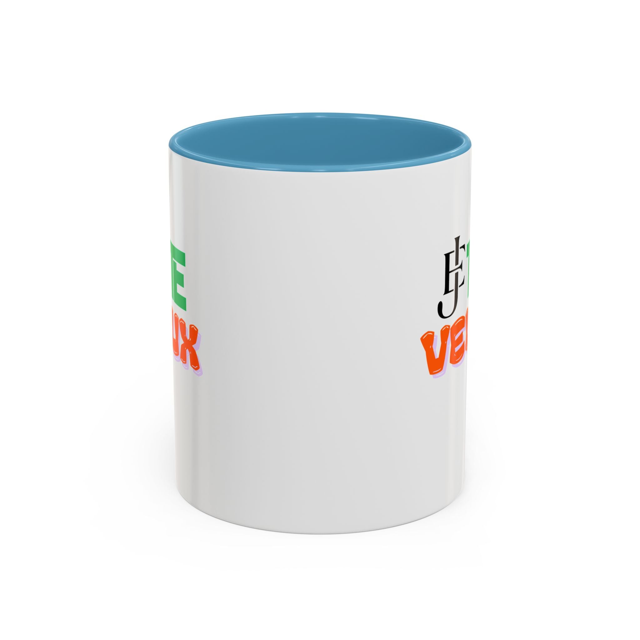 French Phrase Accent Mug — "Je Te Veux" Colorful Ceramic Coffee Mug (11/15oz)
