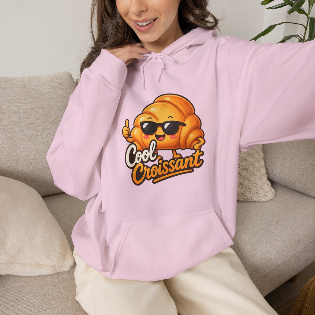 Cool Croissant Graphic Pullover Hoodie – Unisex