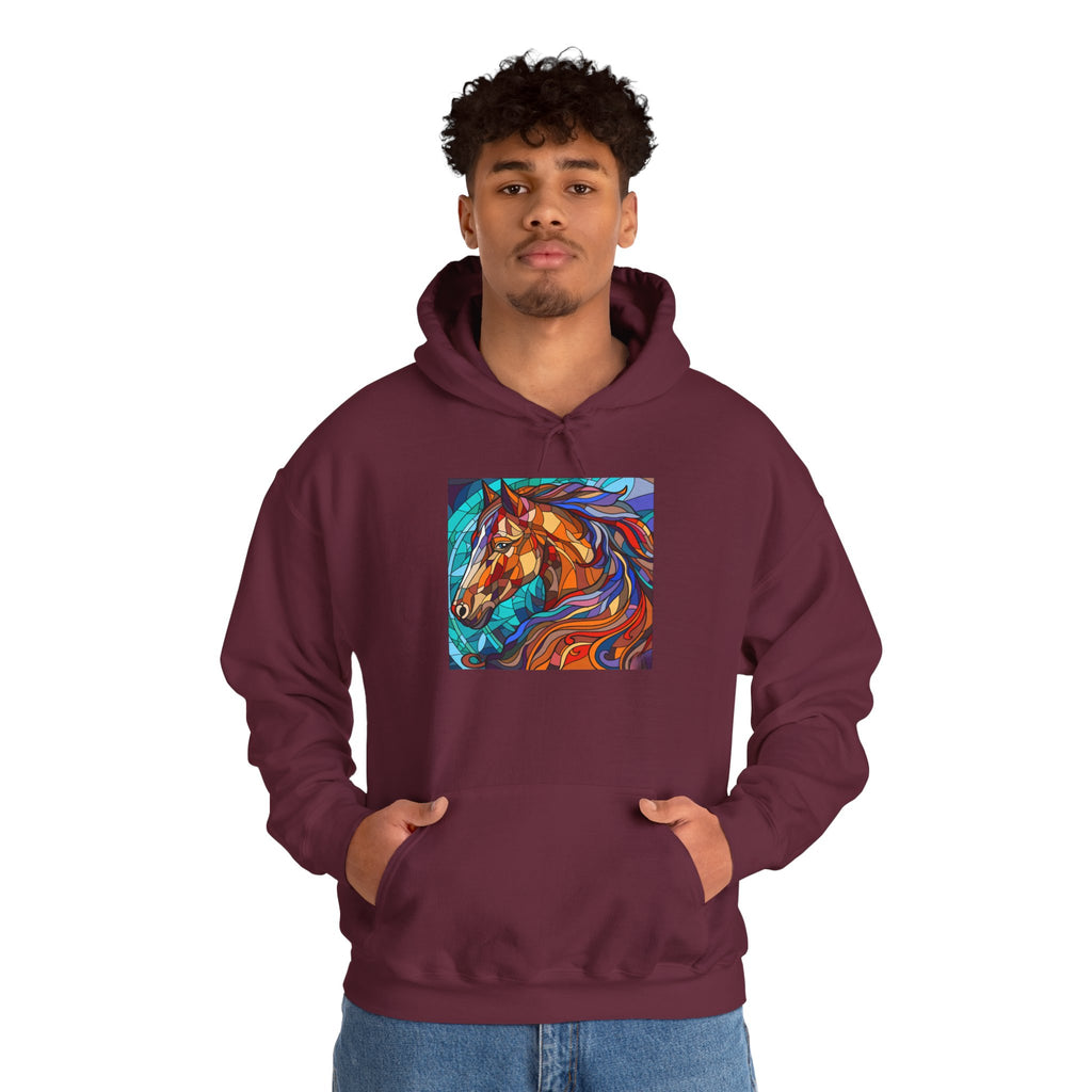 Stained Glass Horse Graphic Hoodie