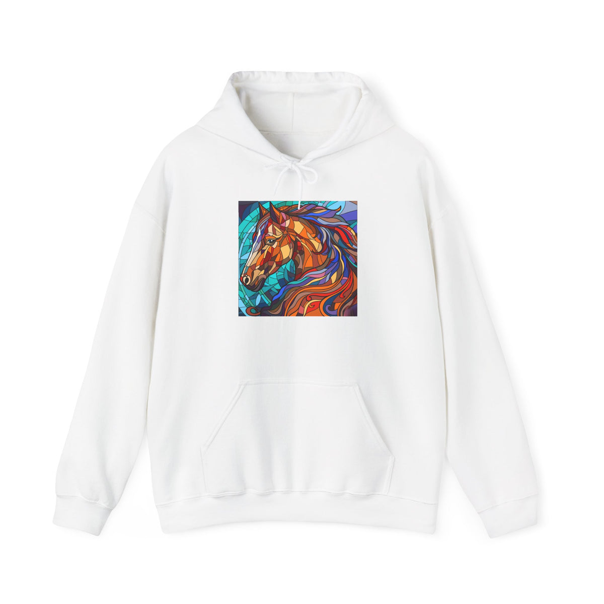 Stained Glass Horse Graphic Hoodie