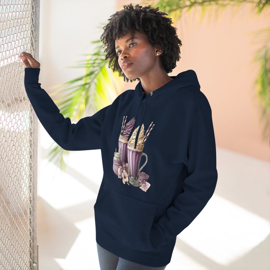 Hot Cocoa & Marshmallow Hoodie — Cozy Dessert Drink Graphic Hoodie