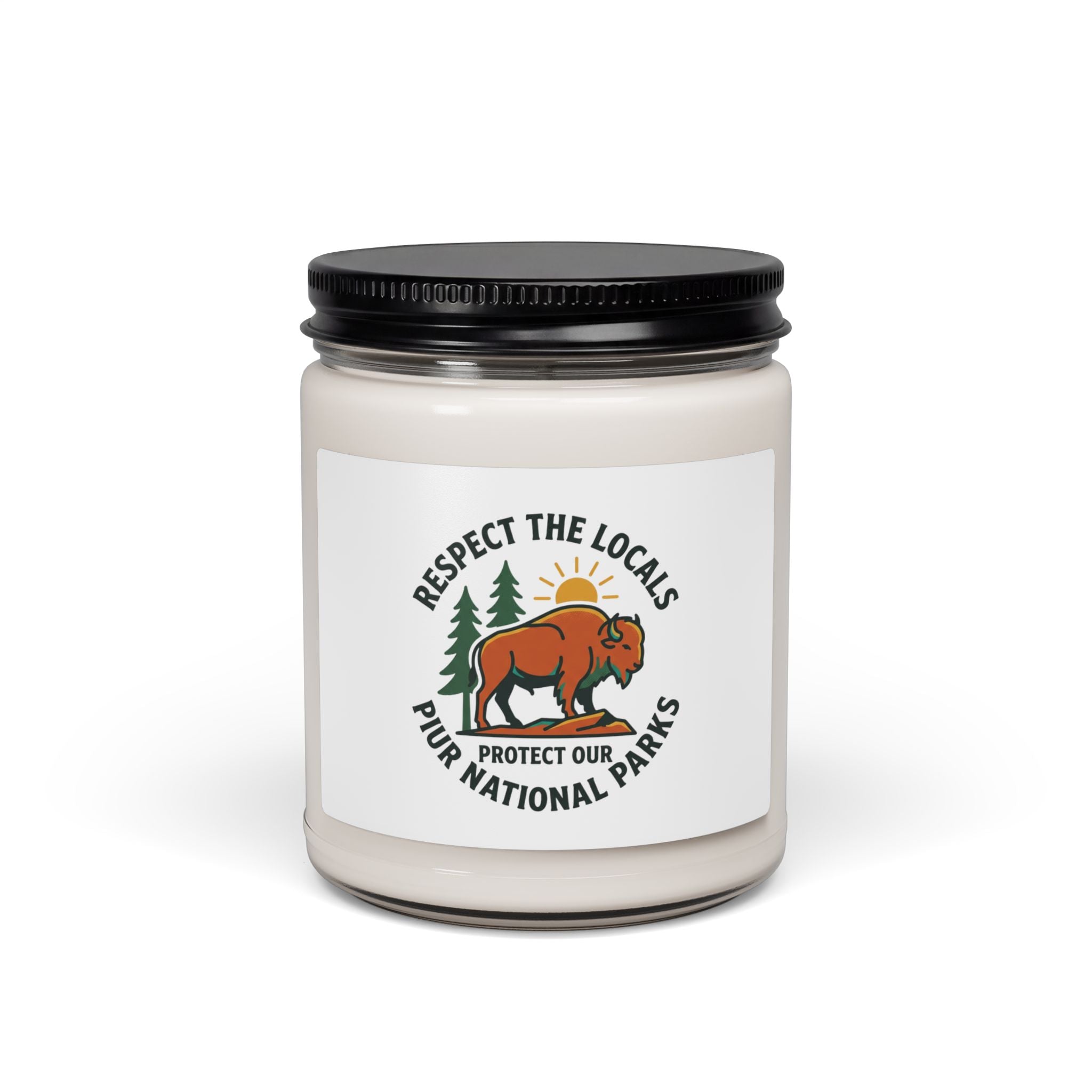 Respect the Locals Bison Candle, Protect Our National Parks | Eco Soy