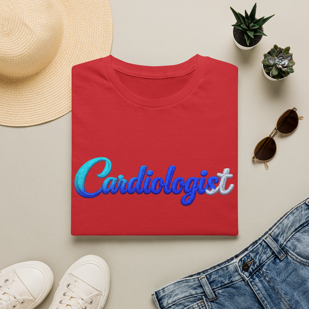 Cardiologist Script Tee — Blue Gradient Medical Doctor Shirt