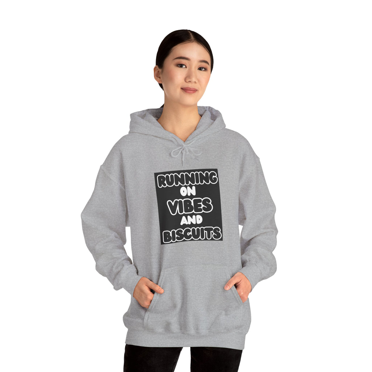 Running On Vibes And Biscuits Graphic Hoodie
