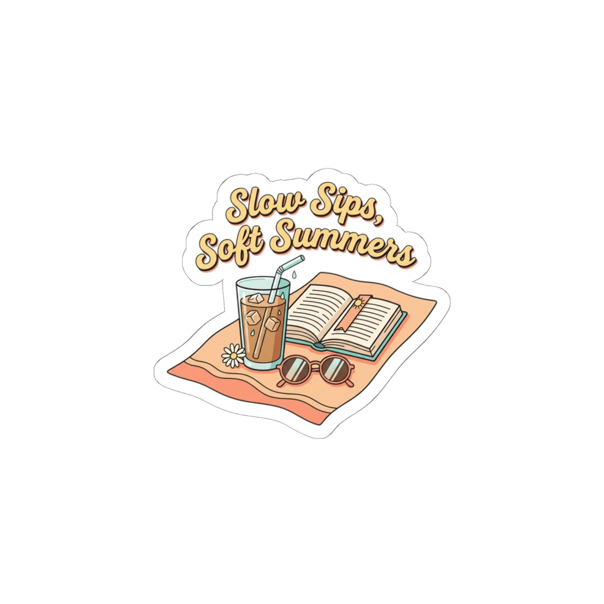 Slow Sips Summer Sticker