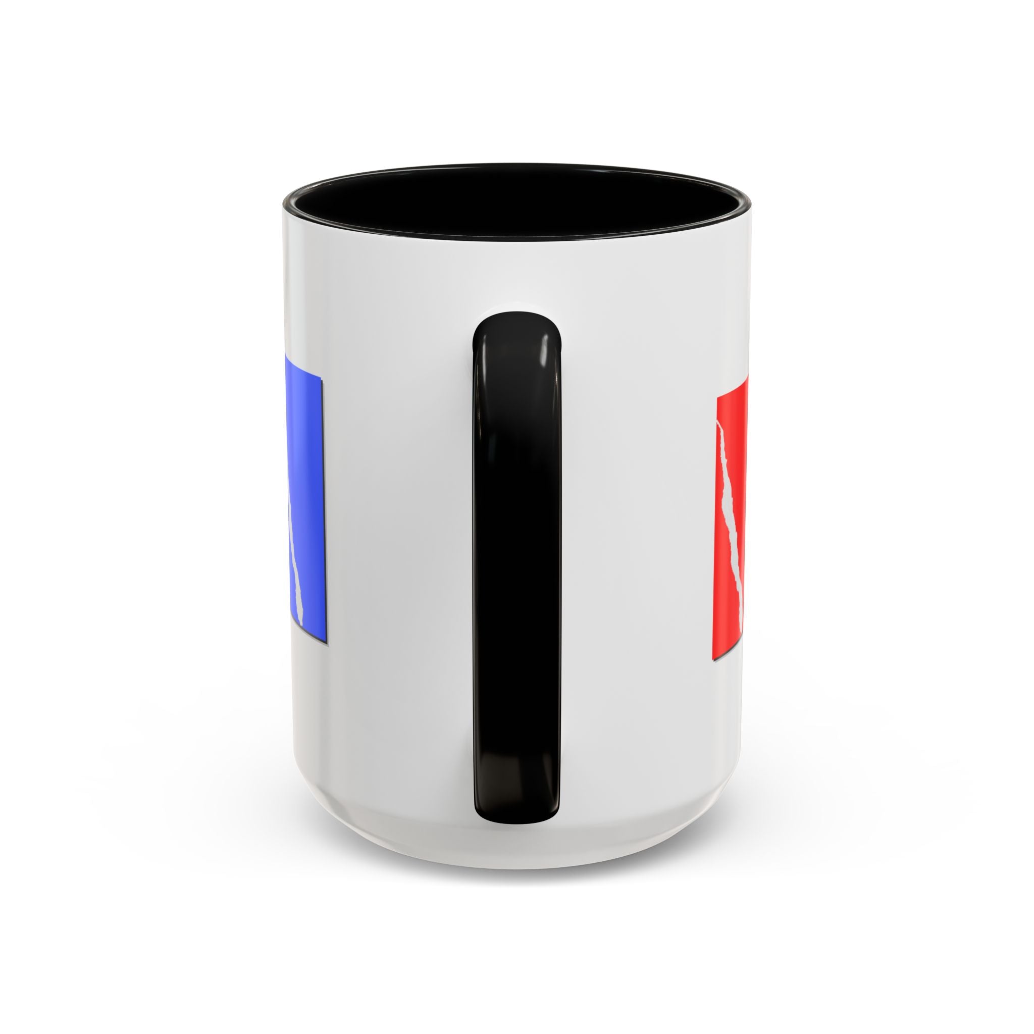 Accent Coffee Mug — Red, White & Blue Abstract Stripe Design (11/15oz)