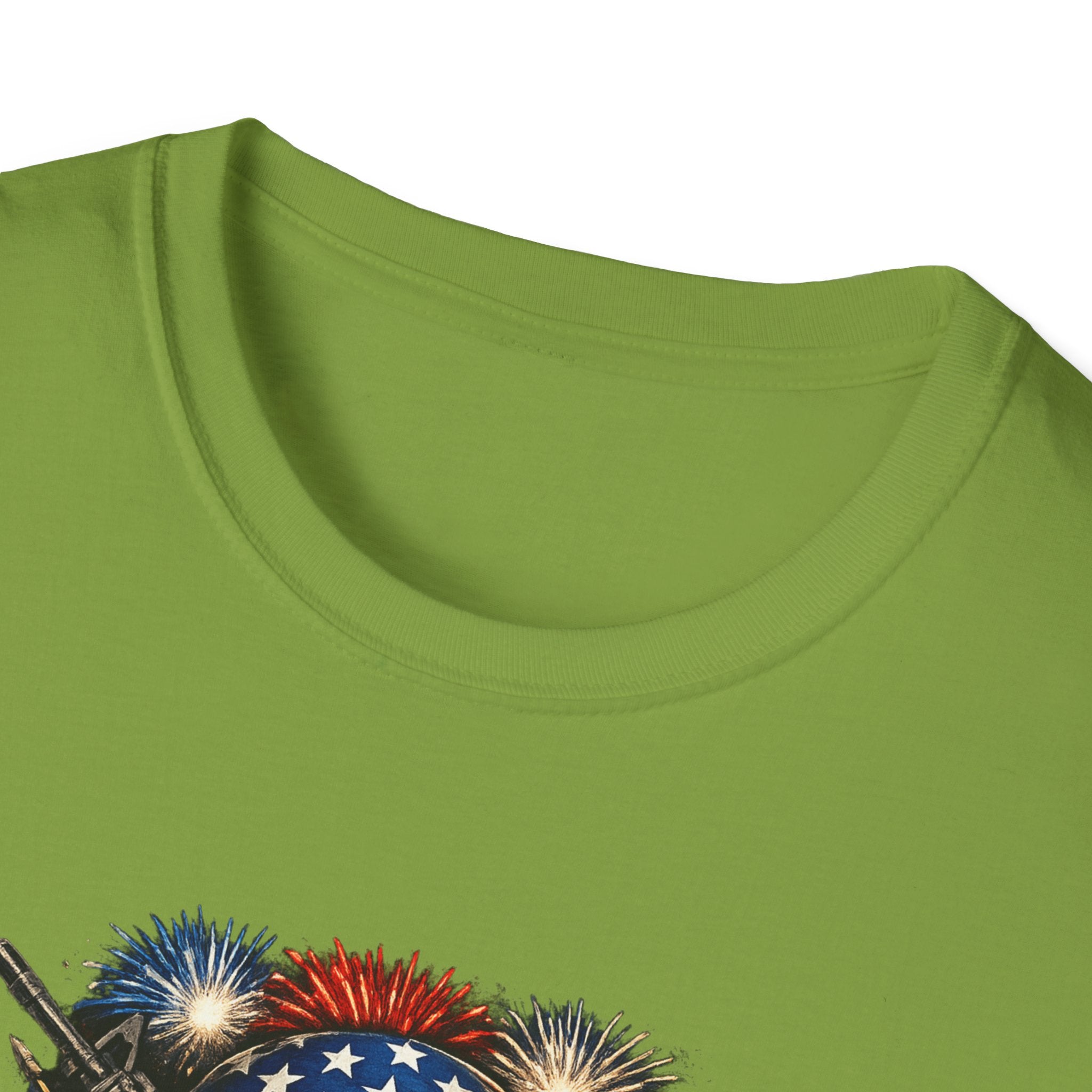 Patriotic Skull Tee "Death Before Defeat" - American Flag Military Graphic T-Shirt