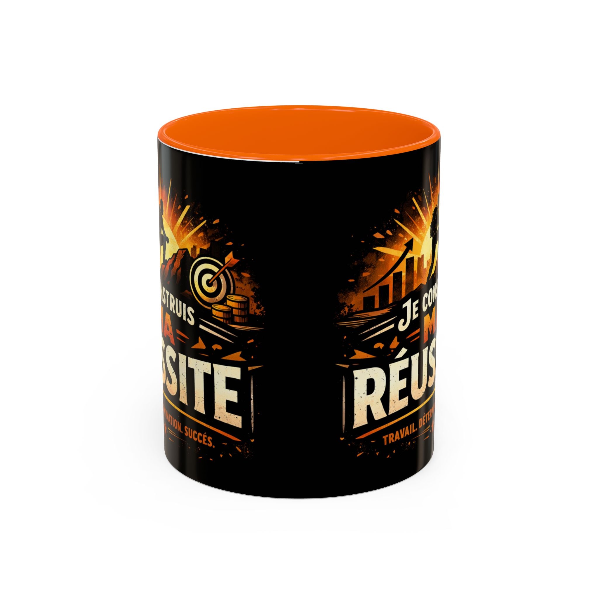Motivational Coffee Mug — "Je Construis Ma Réussite" French Success Quote