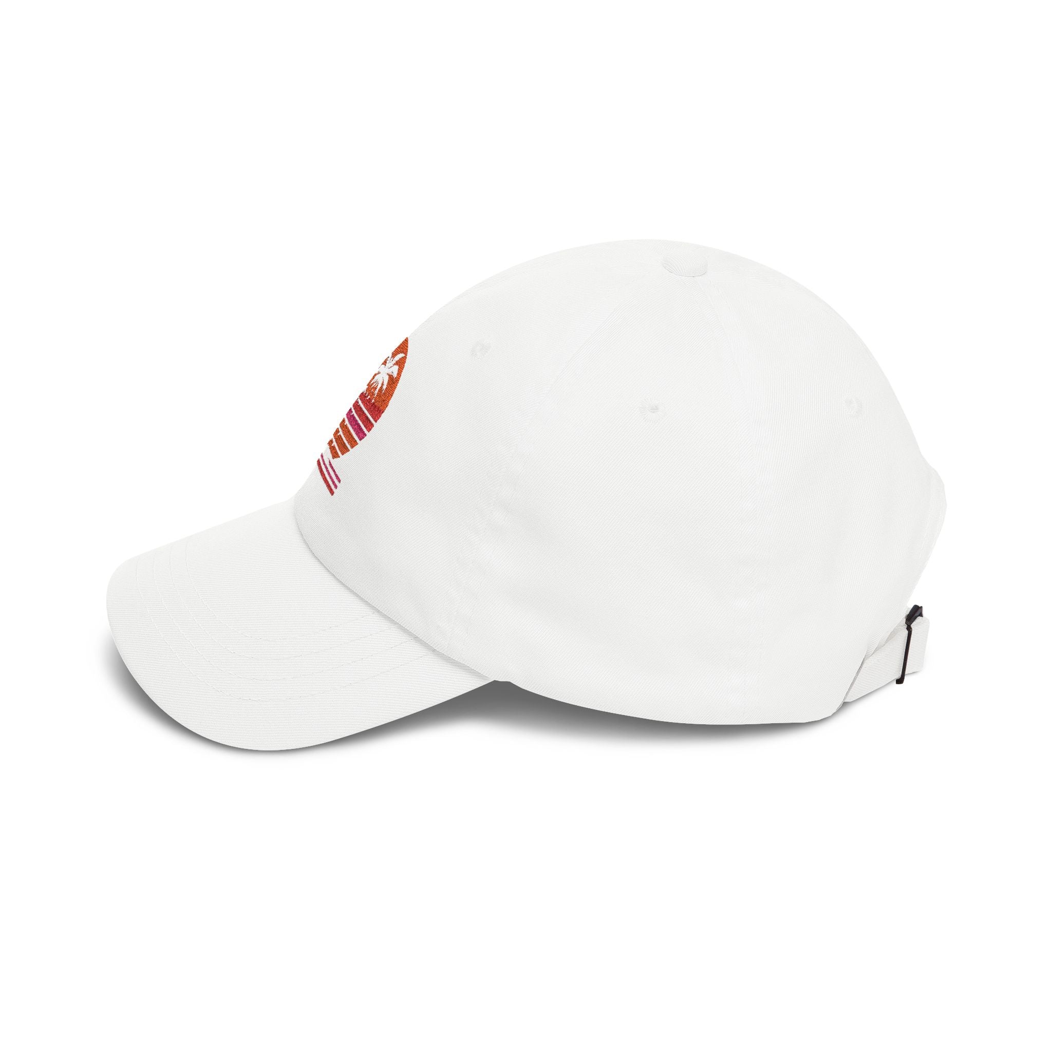 Dad Cap — Retro Sunset Palm Tree Embroidered Hat