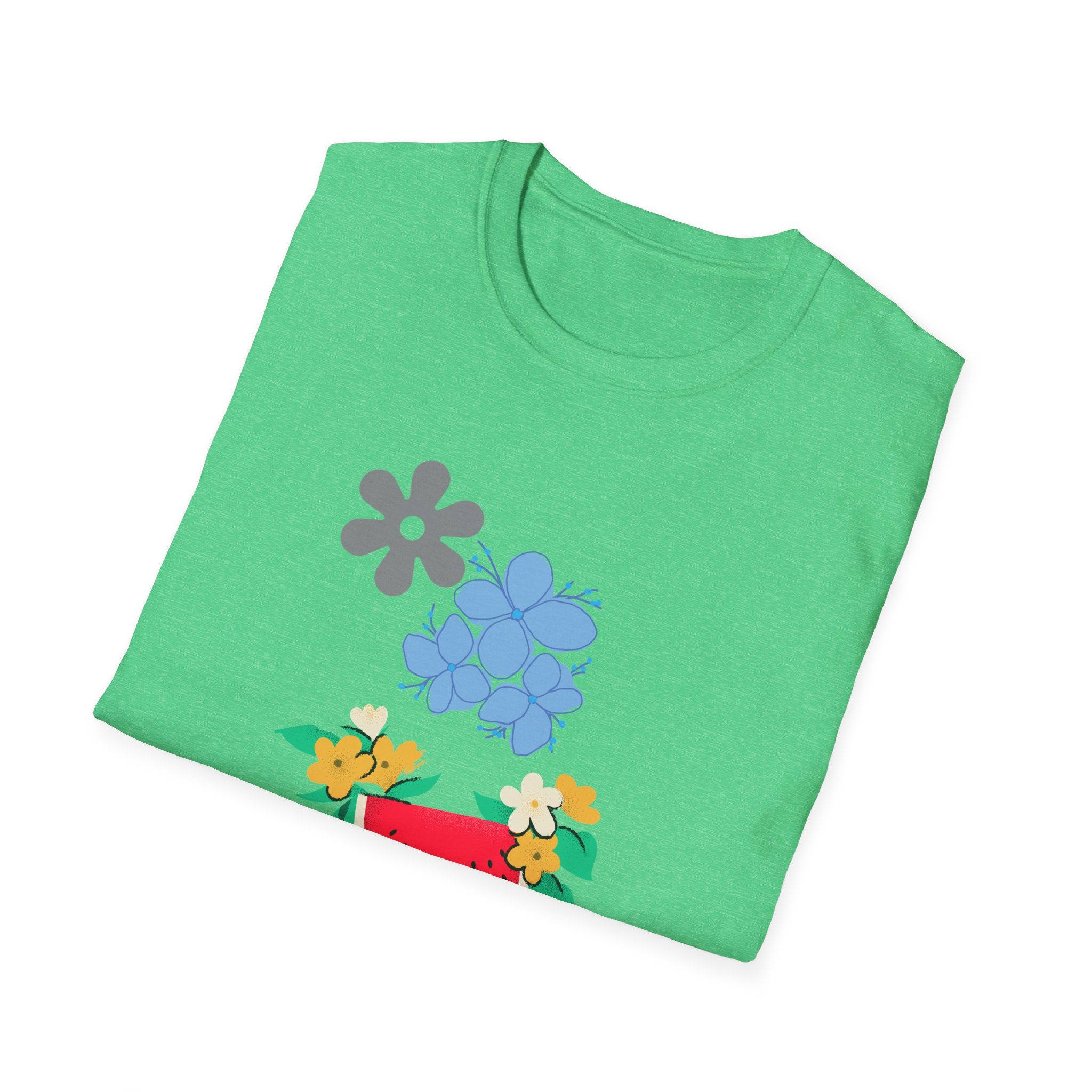 Watermelon Blossom Tee — Floral Fruit Graphic T-Shirt
