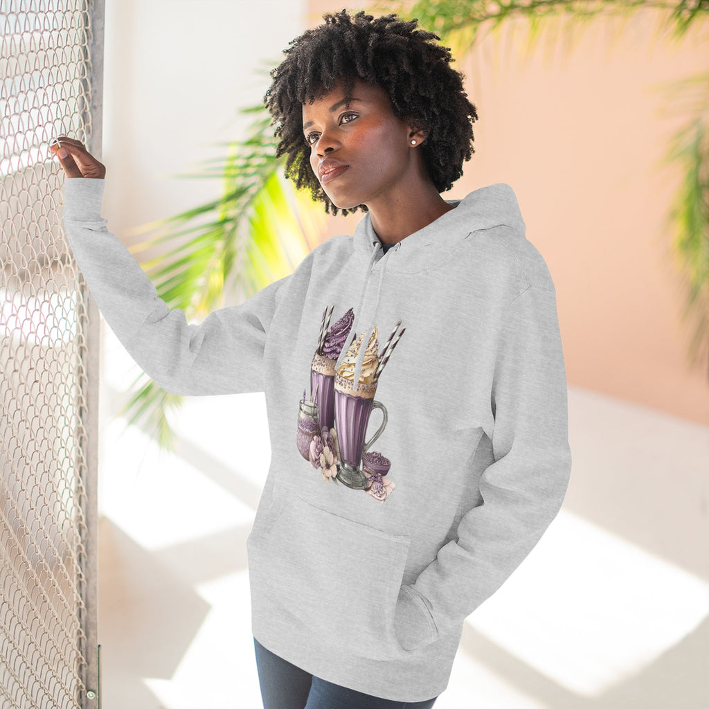 Hot Cocoa & Marshmallow Hoodie — Cozy Dessert Drink Graphic Hoodie