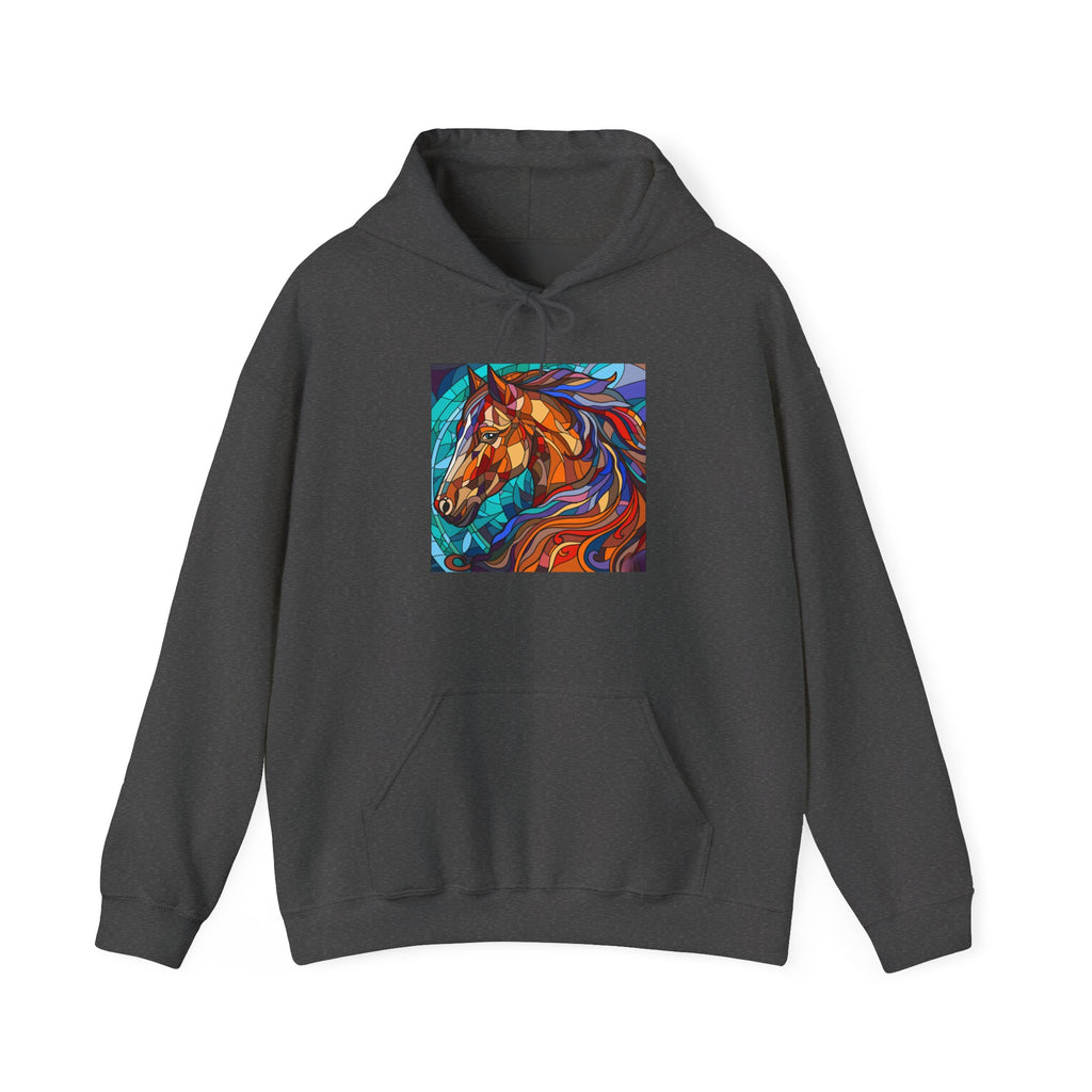 Stained Glass Horse Graphic Hoodie
