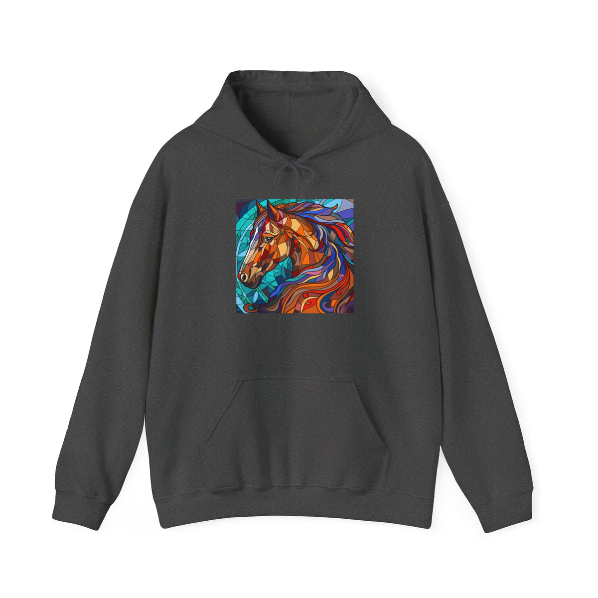 Stained Glass Horse Graphic Hoodie