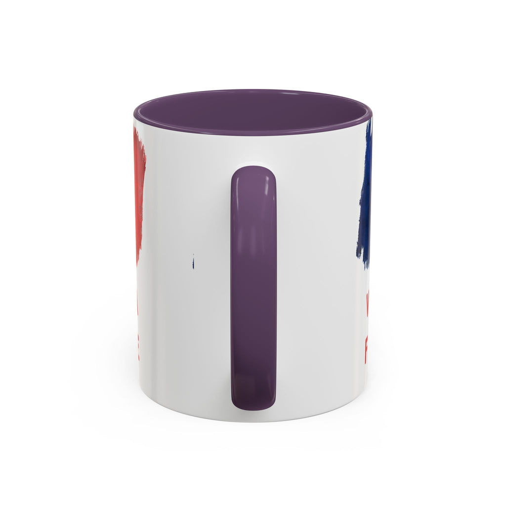 Vive La France Accent Coffee Mug — French Flag Brushstroke 11/15oz