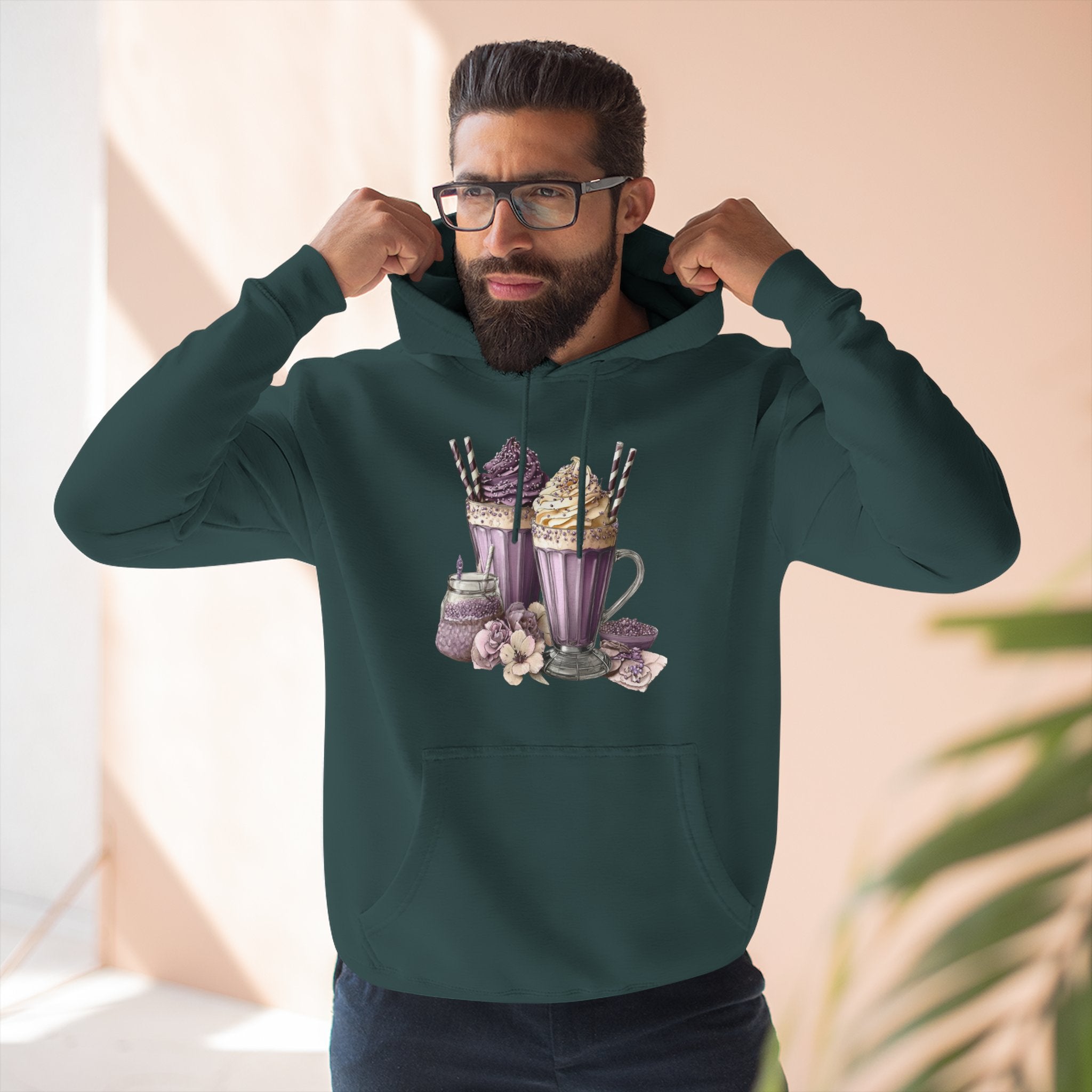 Hot Cocoa & Marshmallow Hoodie — Cozy Dessert Drink Graphic Hoodie