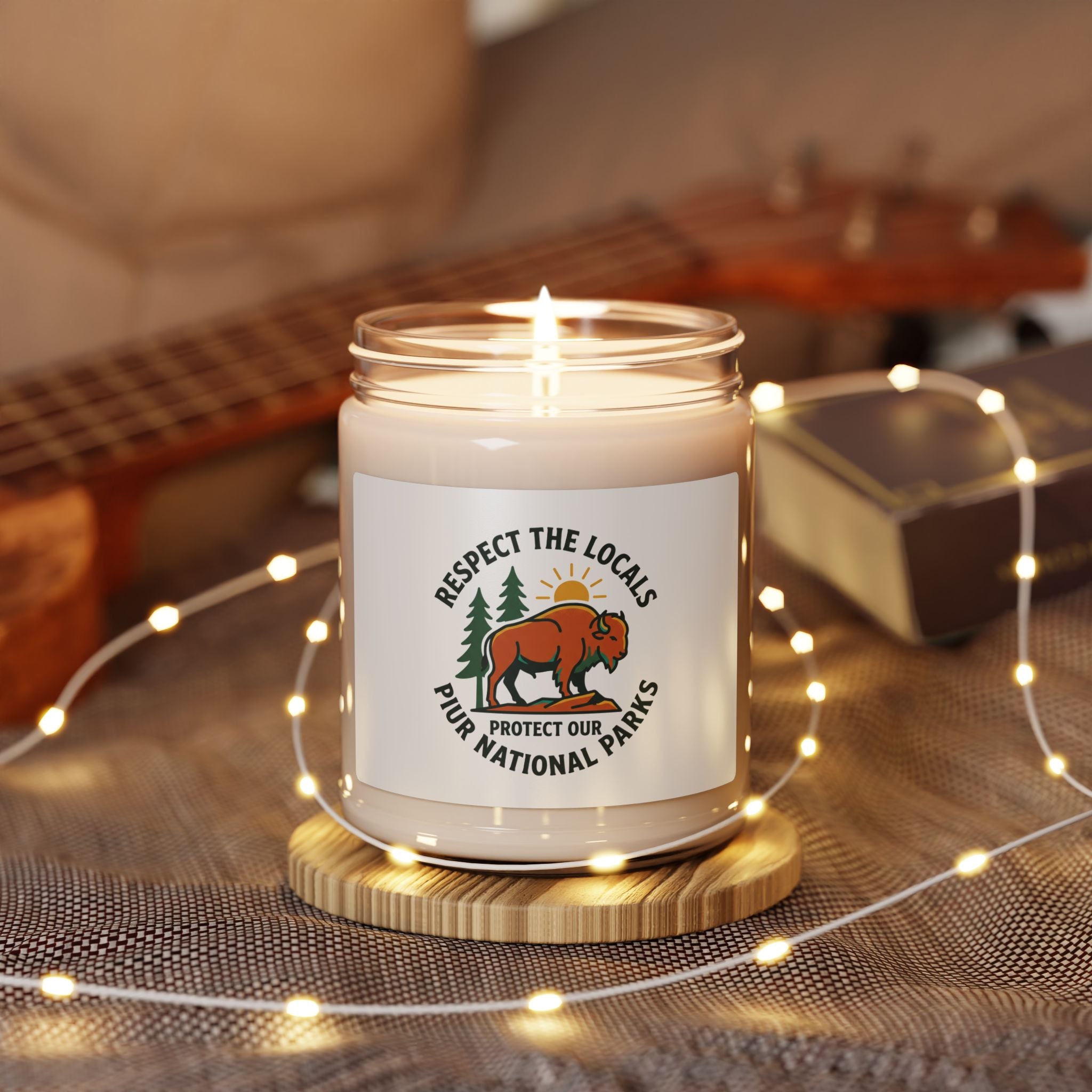 Respect the Locals Bison Candle, Protect Our National Parks | Eco Soy