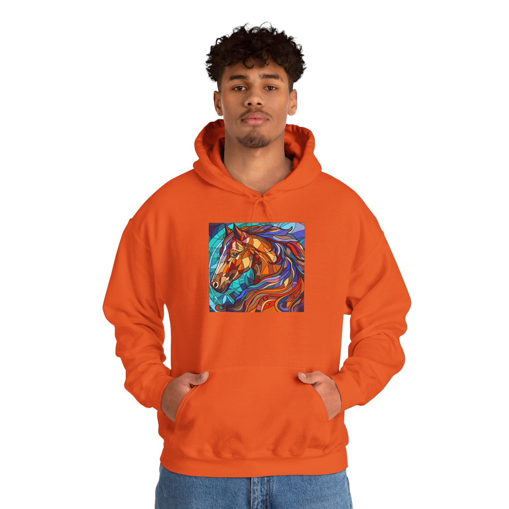 Stained Glass Horse Graphic Hoodie