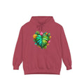 Leaf Heart Hoodie — Tropical Botanical Graphic Sweatshirt