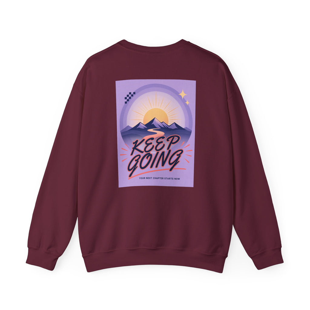 Keep Going Mountain Graphic Crewneck Sweatshirt