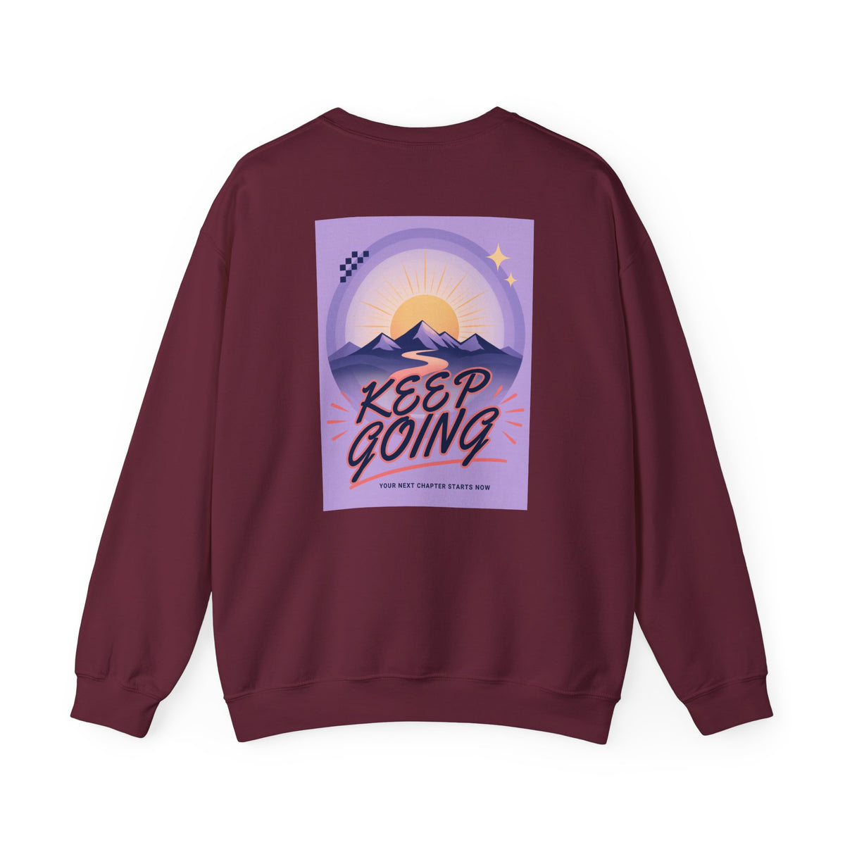 Keep Going Mountain Graphic Crewneck Sweatshirt