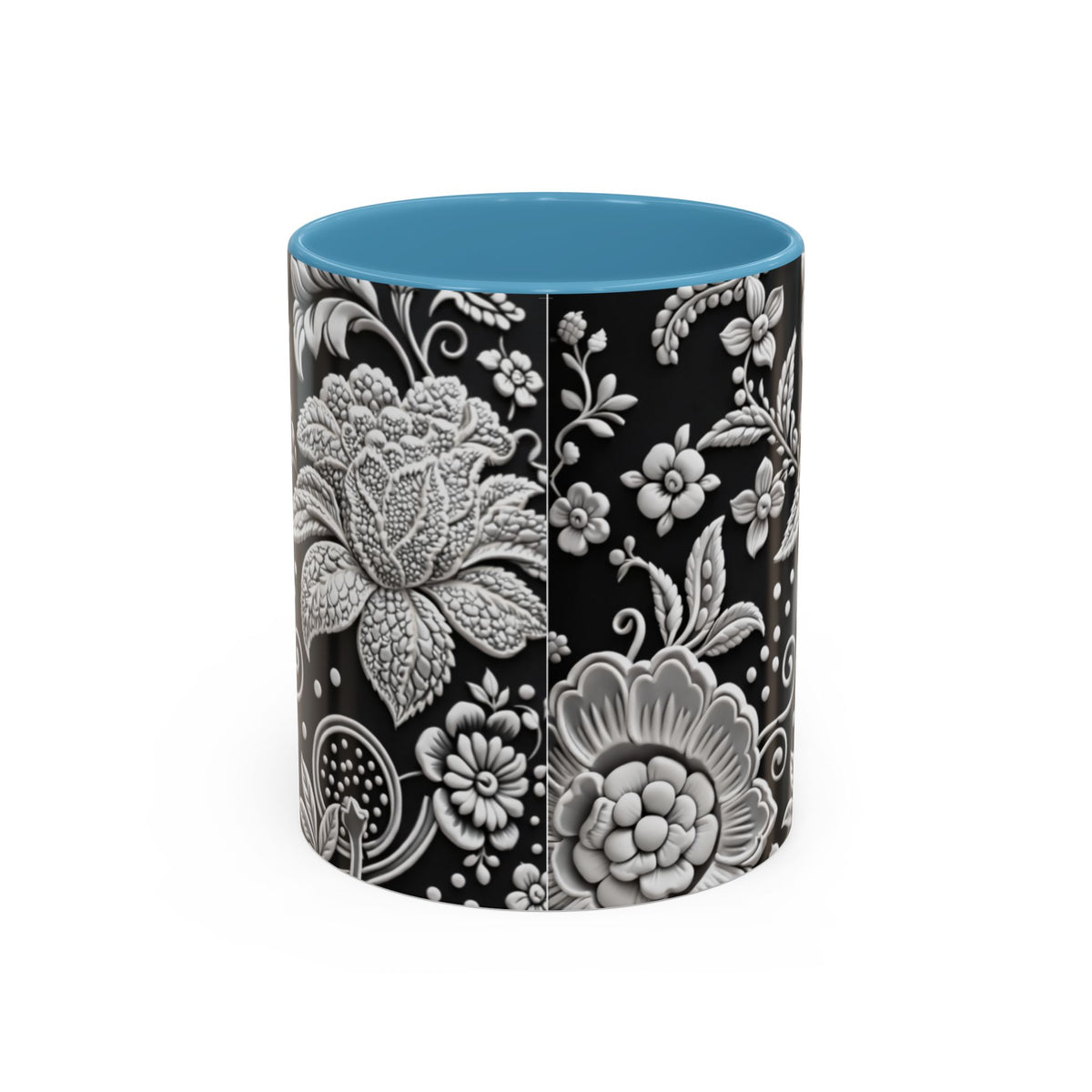 Mug à café botanique noir et blanc