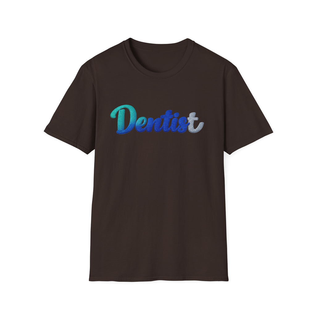 T-shirt dentiste — T-shirt script dentaire en dégradé pour hygiénistes et dentistes