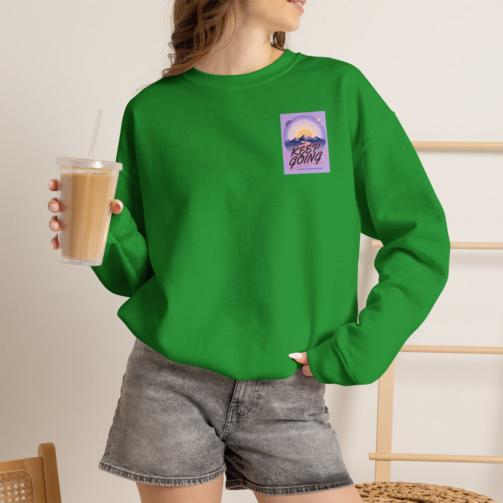 Keep Going Mountain Graphic Crewneck Sweatshirt